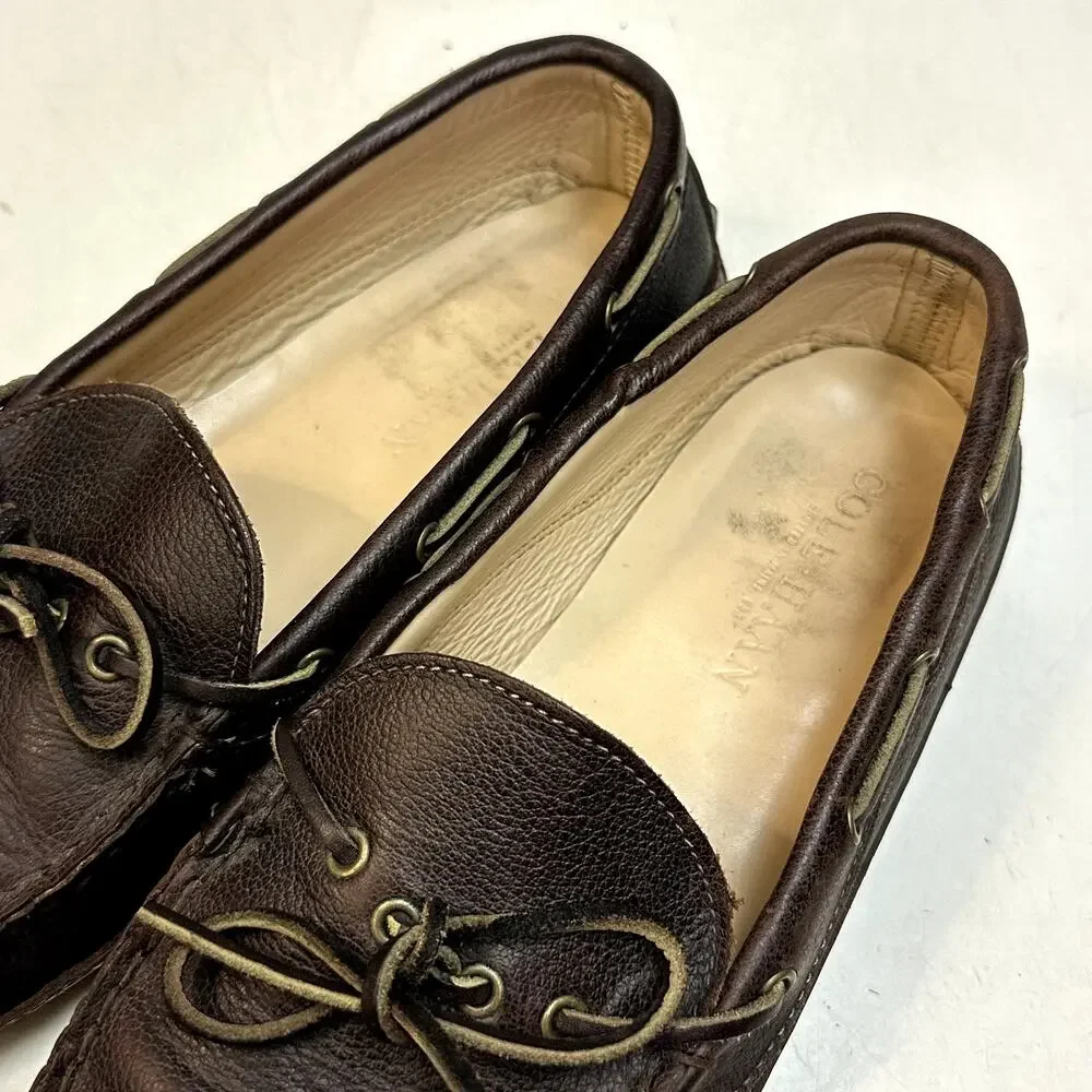 VERY GOOD Rancourt & Co. x Cole Haan Brown Driver Moccasin Maine USA 9.5 D